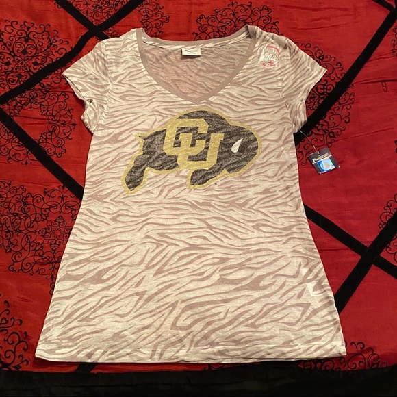 University of Colorado Zebra Striped Tee (Size L) - Picture 2 of 6